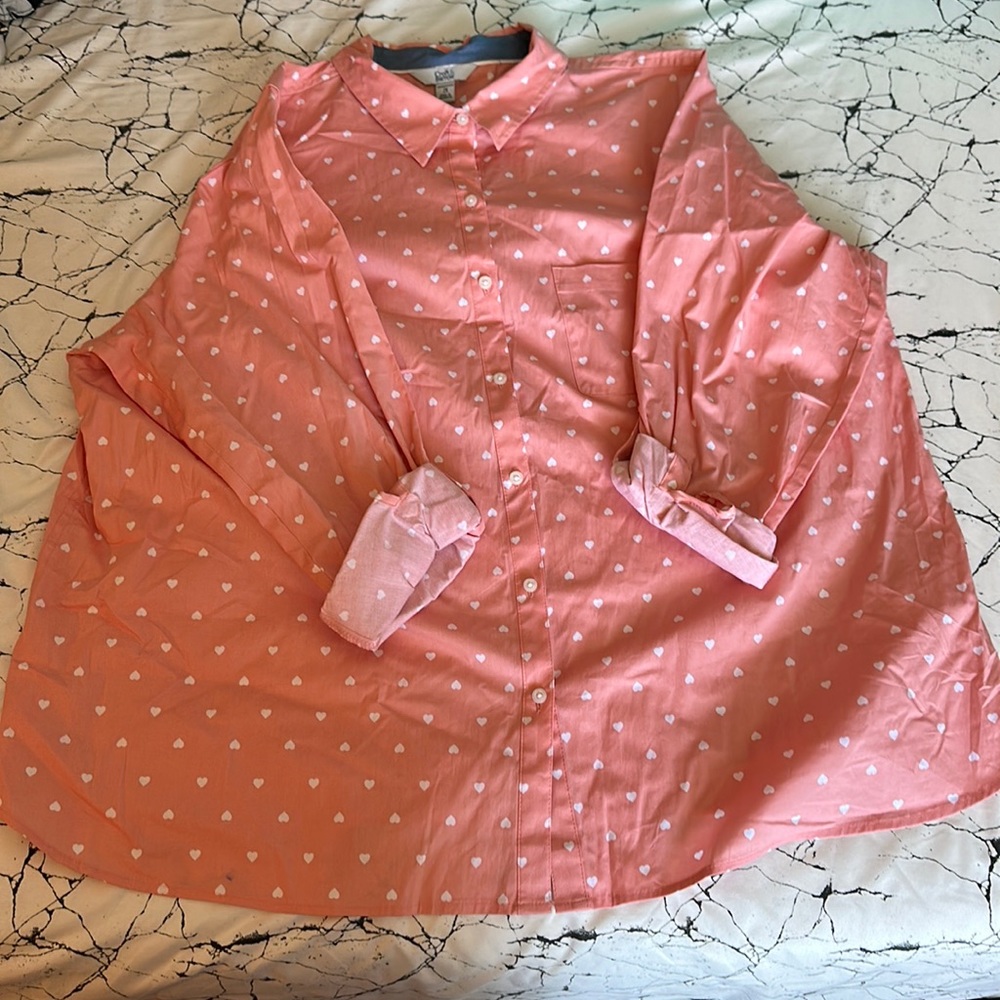 Croft and barrow heart button up shirt